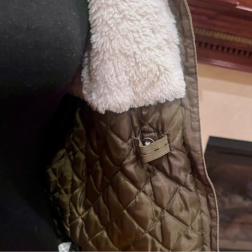 H&M Utility Jacket Faux Sherpa Lined Size 9 10 - Picture 6 of 9